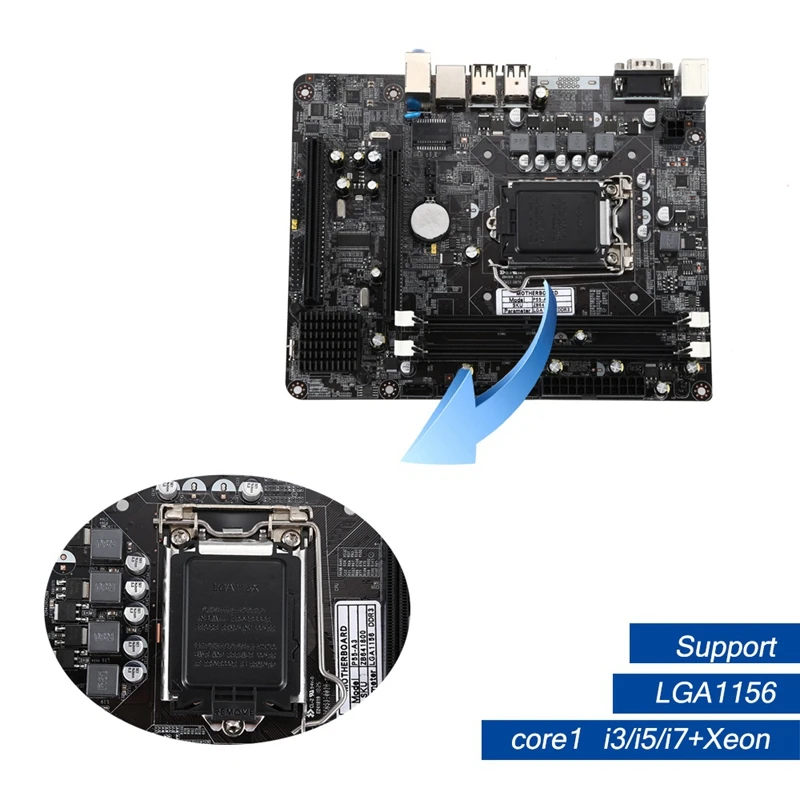 P 57 Pm 55 P55 материнская плата для рабочего стола Lga1156 материнская плата компьютера Max 8 ГБ 2 x Ddr3 1333/1066 МГц Usb2.0 материнская плата