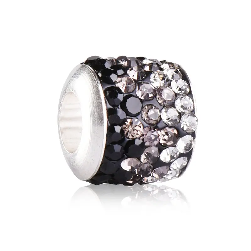 11 мм Постепенное посеребрение пряжка горный хрусталь шар шарик шарм прокладка