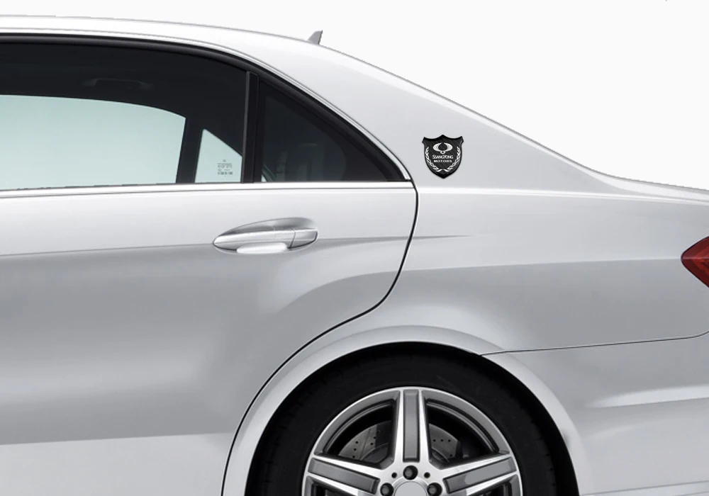 Автомобильная наклейка из углеродного волокна, Эмблема Для Ssangyong tivoli ActYon Tivolan Korando Rodius Chairman Rexton 2 Kyron