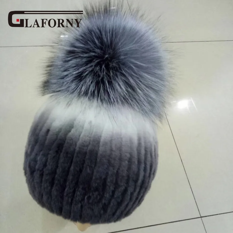 Glaforny 2018 новые оригинальные шапки из меха кролика рекс с серебристым лисьим мехом