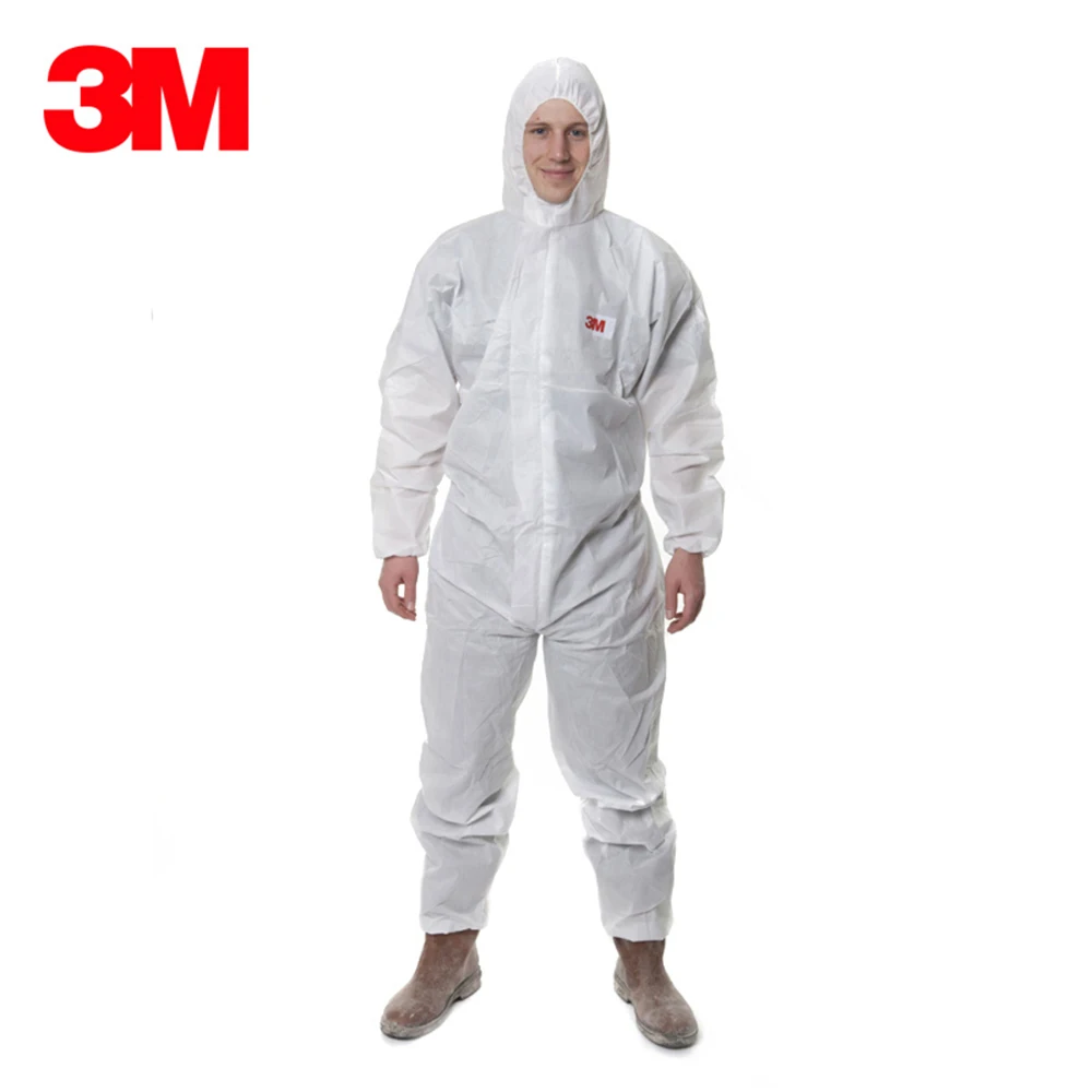 3M 4515 одноразовый защитный комбинезон дышащий с капюшоном защитный комбинезон размер XXL Белый