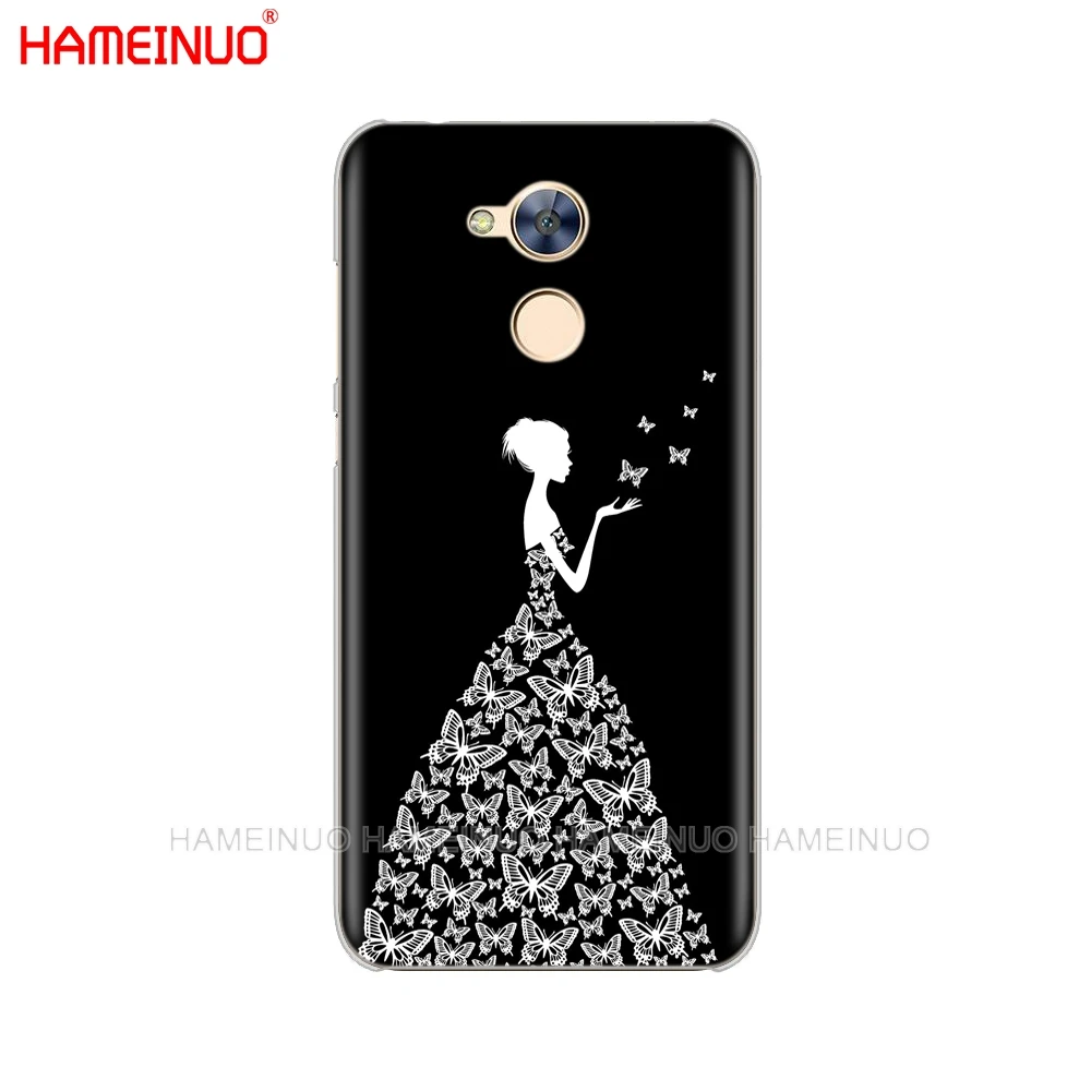 Чехол для телефона HAMEINUO Art White Line Kiss Love Heart Flower Rose Girl для Huawei Honor 10 V10 4A 5A 6A 7A 6C 6X7X8 9 LITE - Цвет: 43410