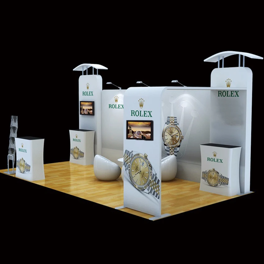 20 футовый портативный тканевый выставочный стенд для телевизора выдвижная