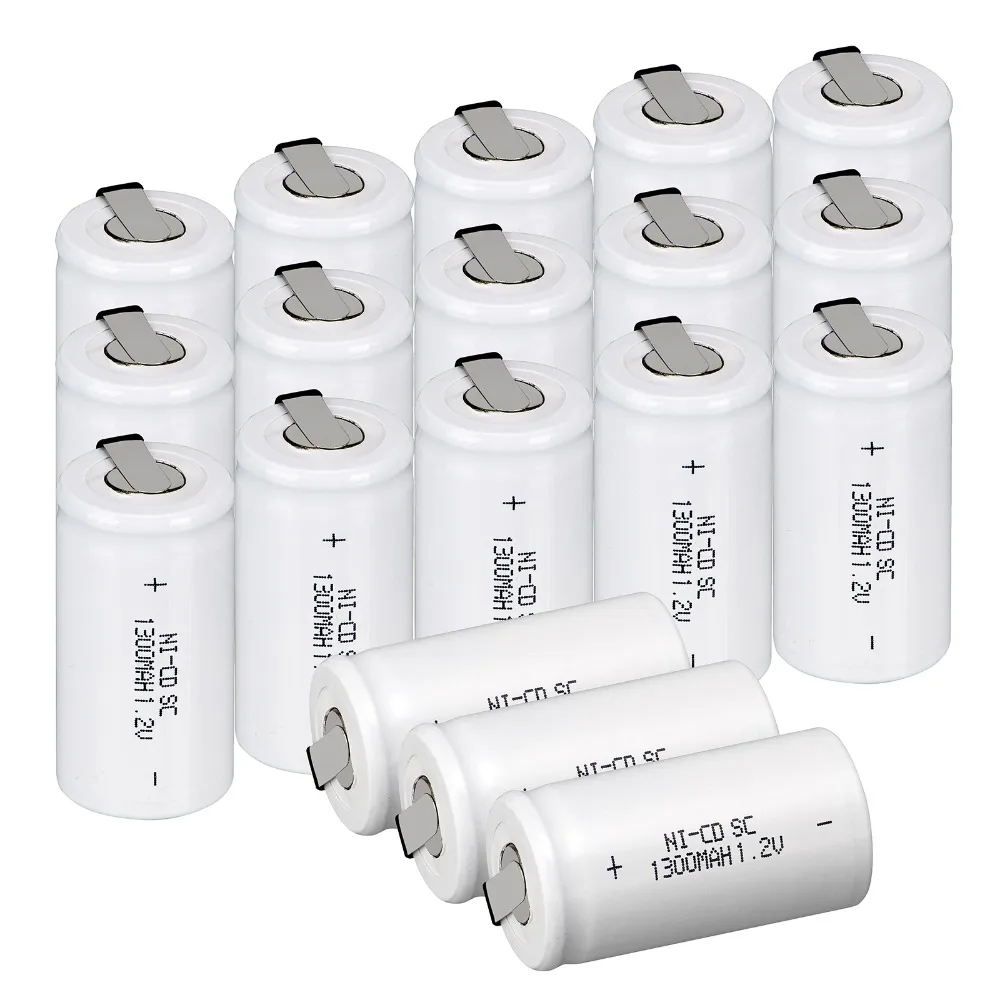 30x Anmas Power Ni Cd NICD 1 2 V 1300mAh аккумуляторная батарея SC NiCd аккумуляторы Белый RU