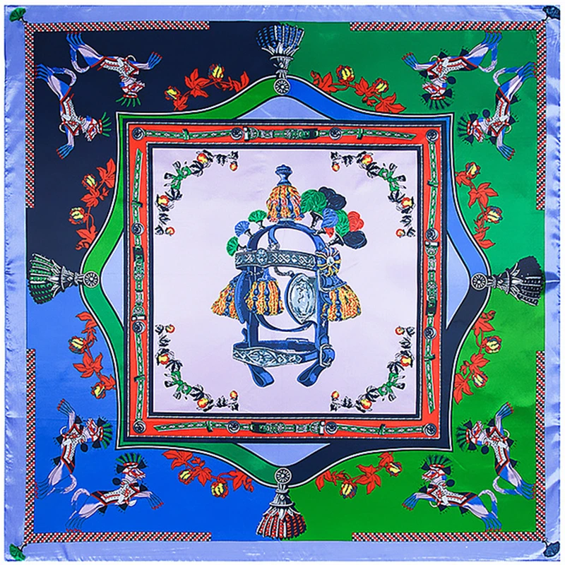 Квадратный шарф из искусственного шелка 90x90 см модные женские шарфы в