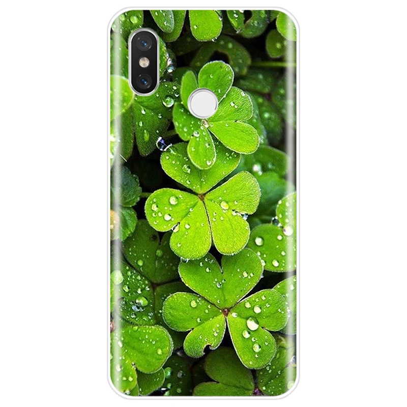 Чехол на сотовый телефон с четырьмя листочками божья коровка ромашка мягкий