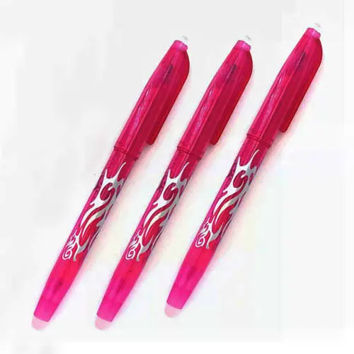 3PCS rose Red 1 шт или 3 шт стираемая ручка стержень стираемая шариковая ручка ручки цветные чернила 0,5 мм шариковая ручка для школы офисные канцелярские принадлежности - Цвет: 3PCS rose Red