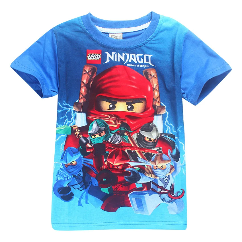 Детская футболка с круглым вырезом Ninjago летняя коротким рукавом для мальчиков FNAF