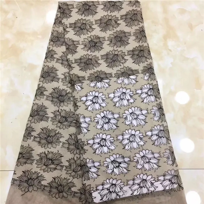 Elegant party dress material African mesh cloth French net lace fabric PDN123(5yards/lot) many color | Дом и сад