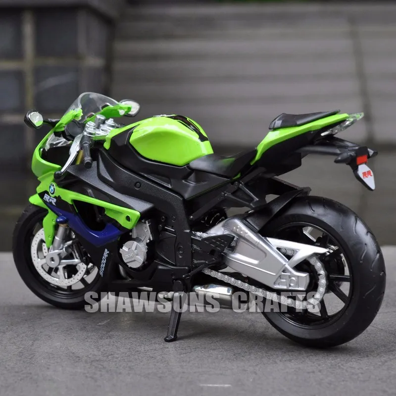 1:12 литые под давлением металлические модельные игрушки звук и огни S1000RR мотоцикл спортивный велосипед Реплика