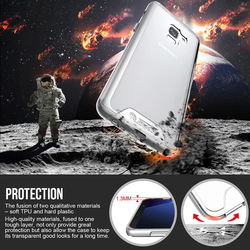 Прозрачный чехол toyko Chiron для samsung Galaxy A8 A530 SM-A530F, Прозрачный ударопрочный чехол, гибридный чехол из поликарбоната и ТПУ для телефона