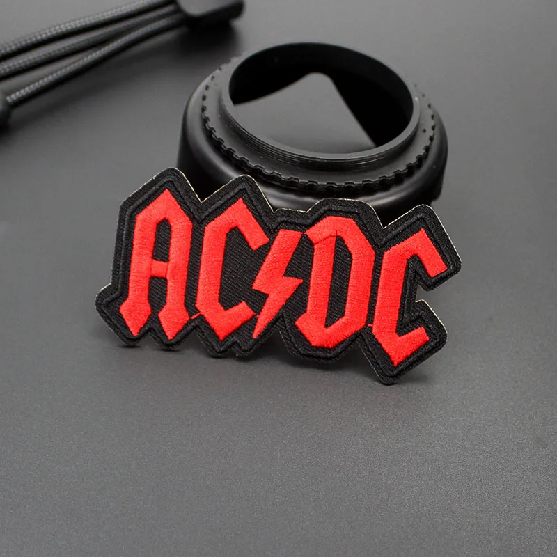 Музыка ACDC 9,5*4,9 см буквы патч значки гладильная вышивка для одежды наклейки аксессуары для одежды