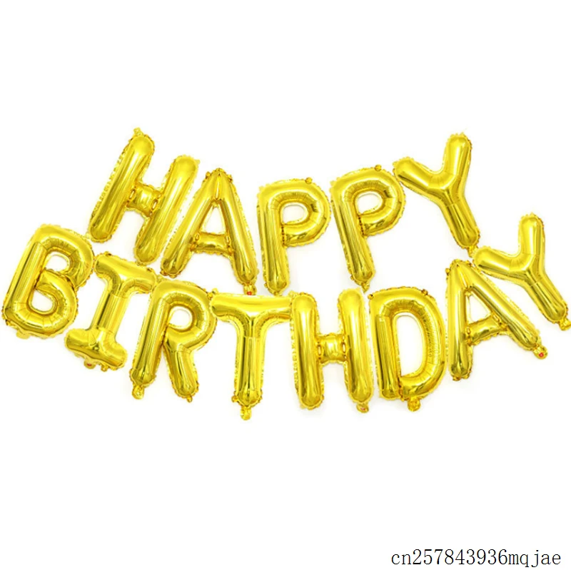 16 дюймовые буквы строительные воздушные шары С Днем Рождения Алфавит украшение