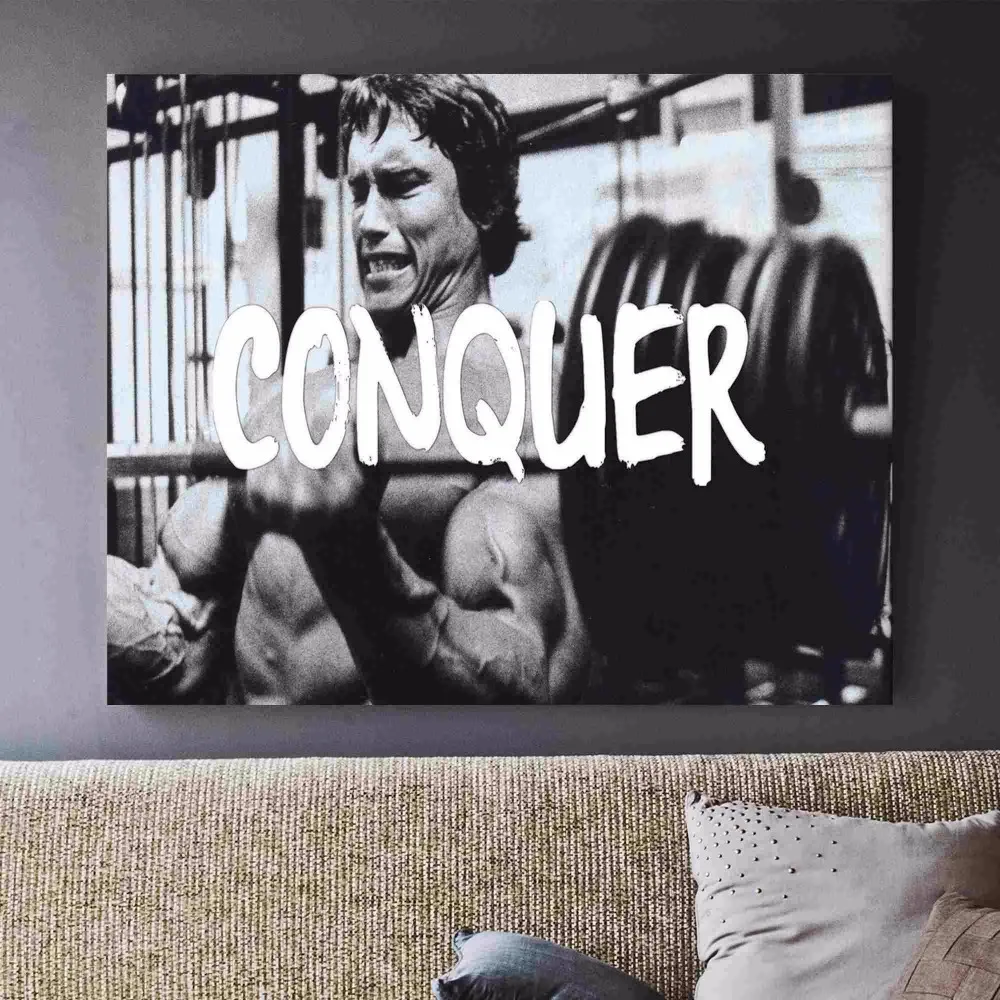 Arnold Schwarzenegger Conquer Art Print Painting Poster Wall Pictures For Room Home Decoration Decor No Frame | Дом и сад