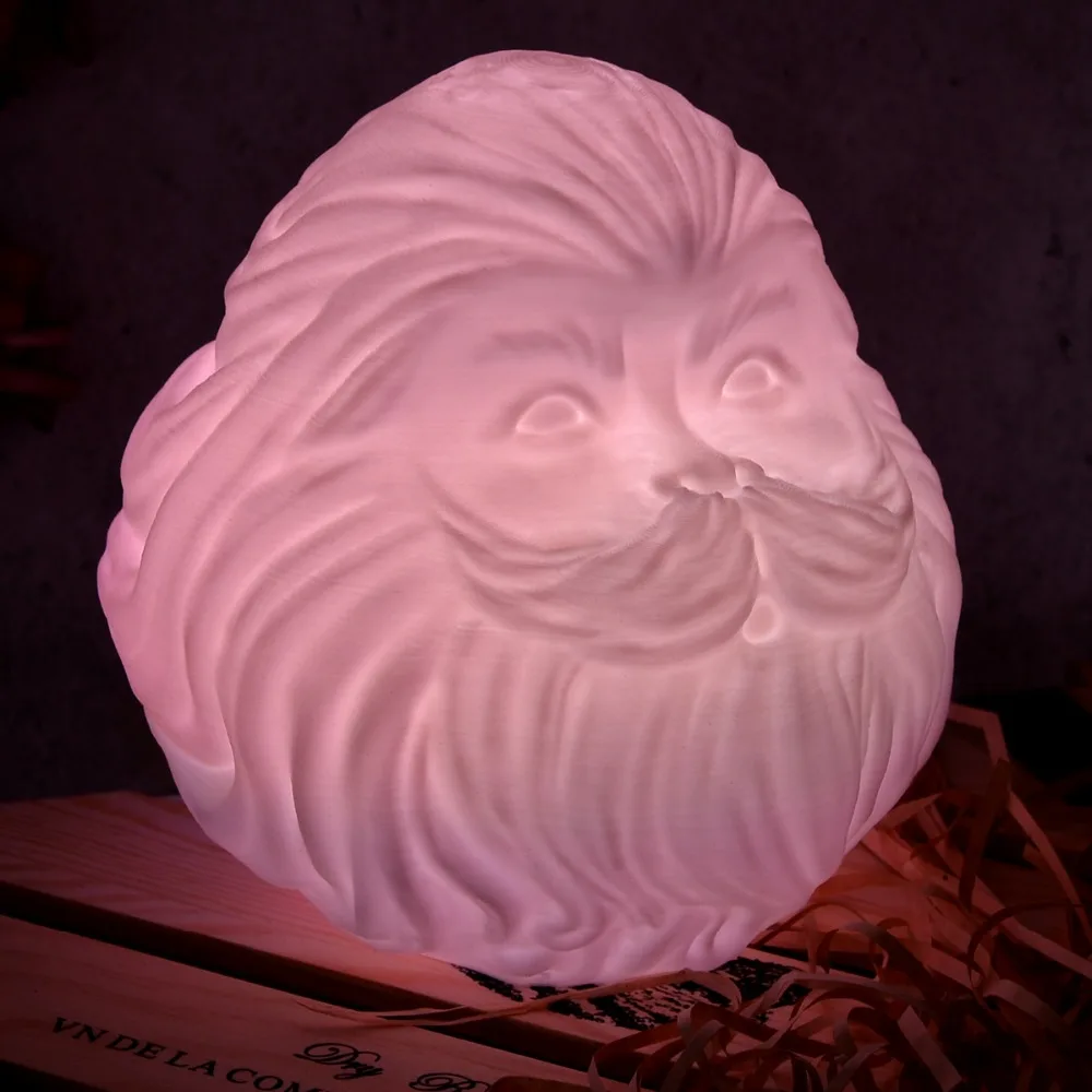 Новинка 2019 креативный Ночной светильник с 3D-принтом бородатого деда изменяемый
