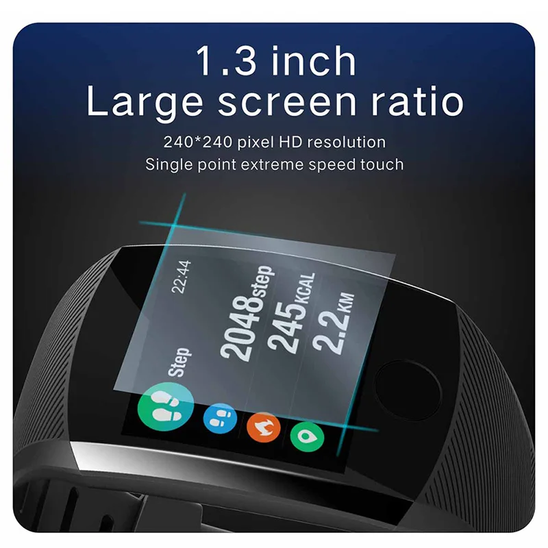 Diggro Q11, умные часы с Bluetooth, фитнес-трекер, пульсометр, измеритель артериального давления, трекер активности, браслет, умные часы
