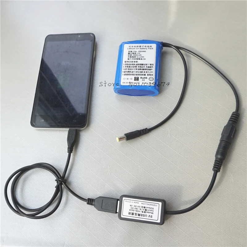 

High quality 12V 3000MAH 3AH Li-ion lithium ion battery cell for emergency Power source Free Charger & 5V USB Buck Converter