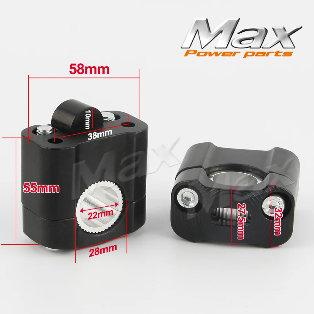 Зажимы для Руля Мотоцикла внедорожника 22 мм 28 7/8 1 1/8 бар|handle bar risers|bar risermotorcycle clamps |