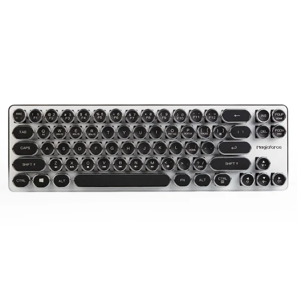 Распродажа Magicforce Mini 68 ключ винтажная машинка издание USB Проводная Механическая игровая клавиатура Kailh синяя ось - Цвет: Черный