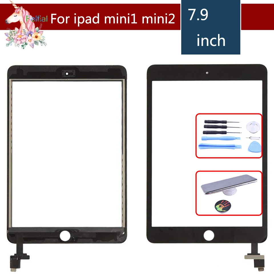 Для Apple iPad mini 1 2 3 4 сенсорный экран с IC и дигитайзером клея Замена переднего