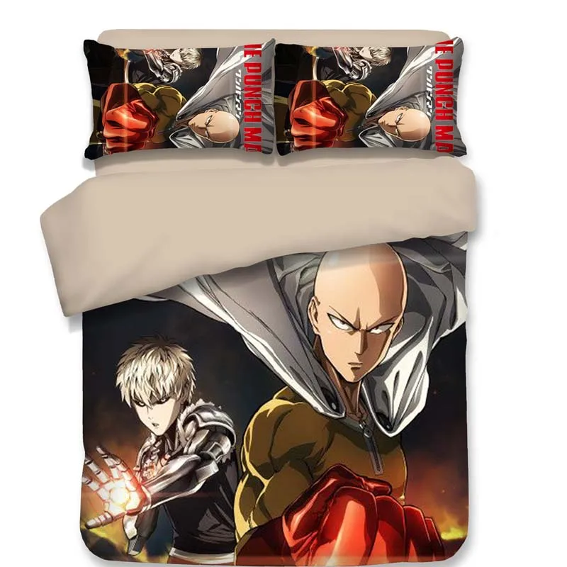 3 ONE PUNCH MAN Комплект постельного белья, пододеяльник, наволочки, мультяшное аниме одеяло, Комплект постельного белья s, постельное белье(без простыни - Цвет: 3