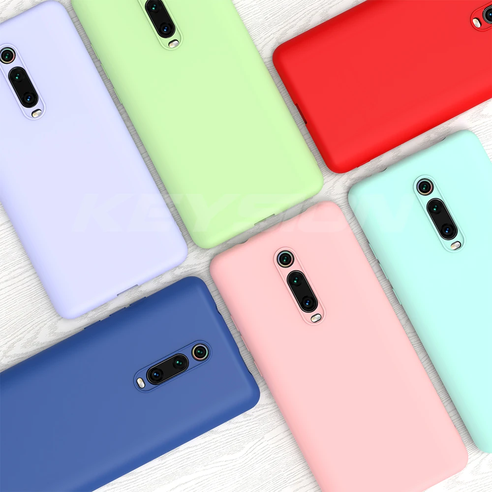 KEYSION Liquid Silicone Case for Xiaomi Mi 9T Pro Redmi K20 Soft TPU Shockproof Coque Phone Cover For 9 SE | Мобильные телефоны и