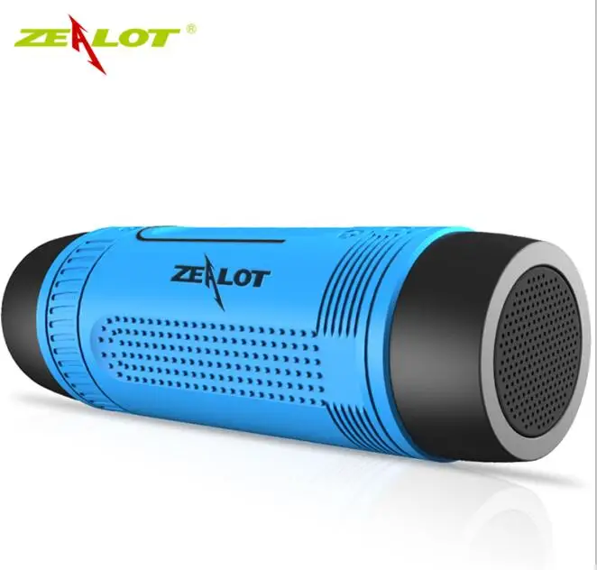 Zealot S1 Bluetooth Динамик Открытый Портативный Велосипедный Динамик Водонепроницаемый Беспроводной Динамик Поддержка TF карта+ Фонарик+ Велосипедное Крепление - Цвет: Blue
