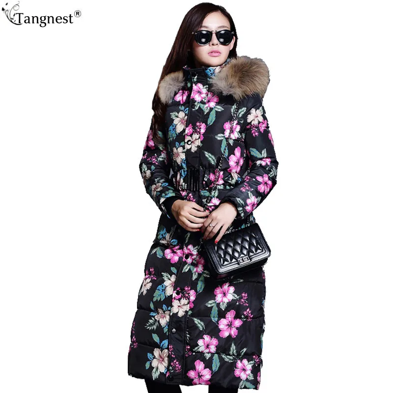 TANGNEST/L 3XL Для женщин Зима длинное пальто куртка Тонкий женские теплые парки с
