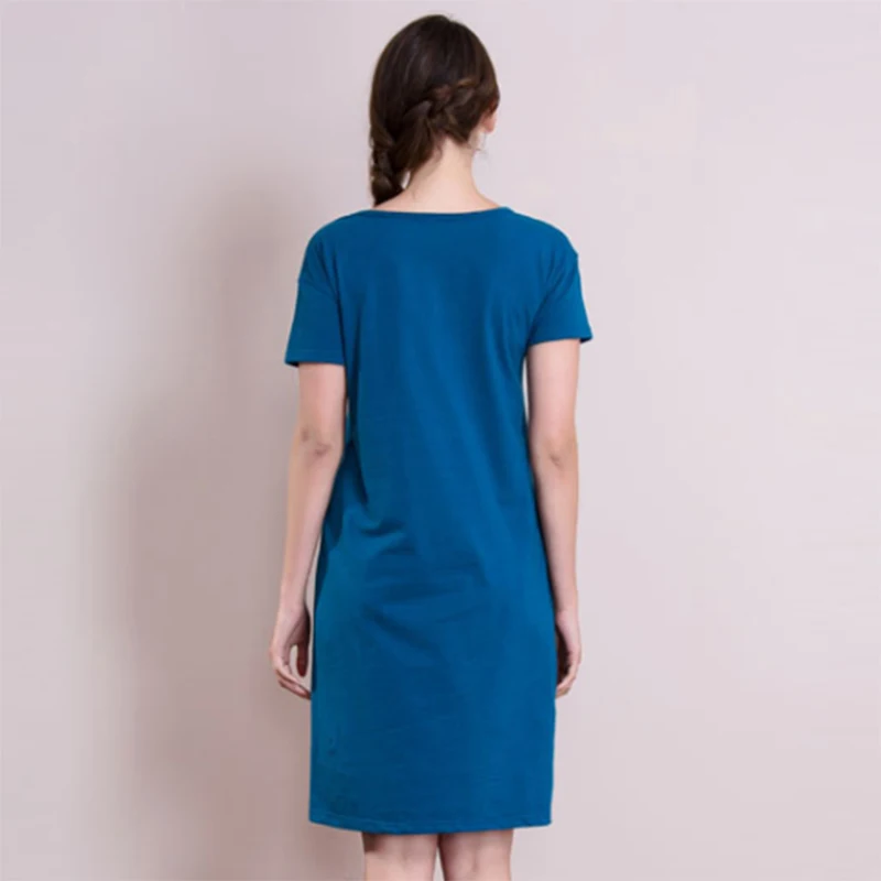 Новинка Женская Повседневная Ночная рубашка 5 цветов большого размера темно