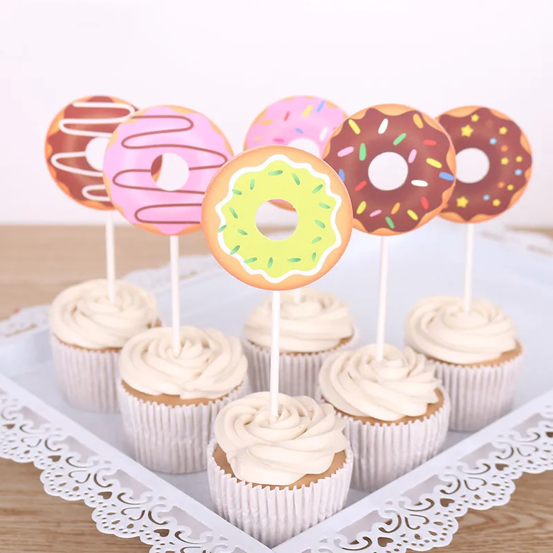 Chicinlife 1Set Doughnut Happy Birthday Banner Donut Party Decor Baby Shower Kids Favors Garlands Bunting Supplie | Дом и сад