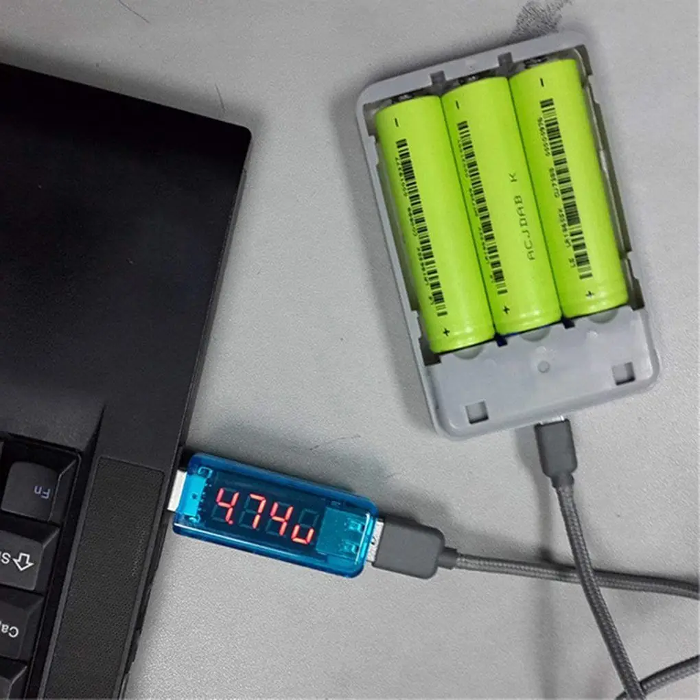 Синий USB тестер для зарядки и зарядки|Аксессуары батарей ЗУ| |