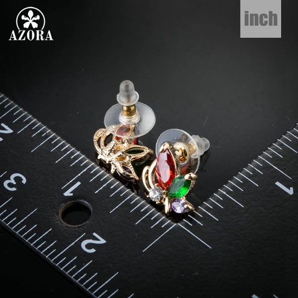 Азора цветной с кубическим Цирконом золотой цвет бабочка броши в виде бабочек