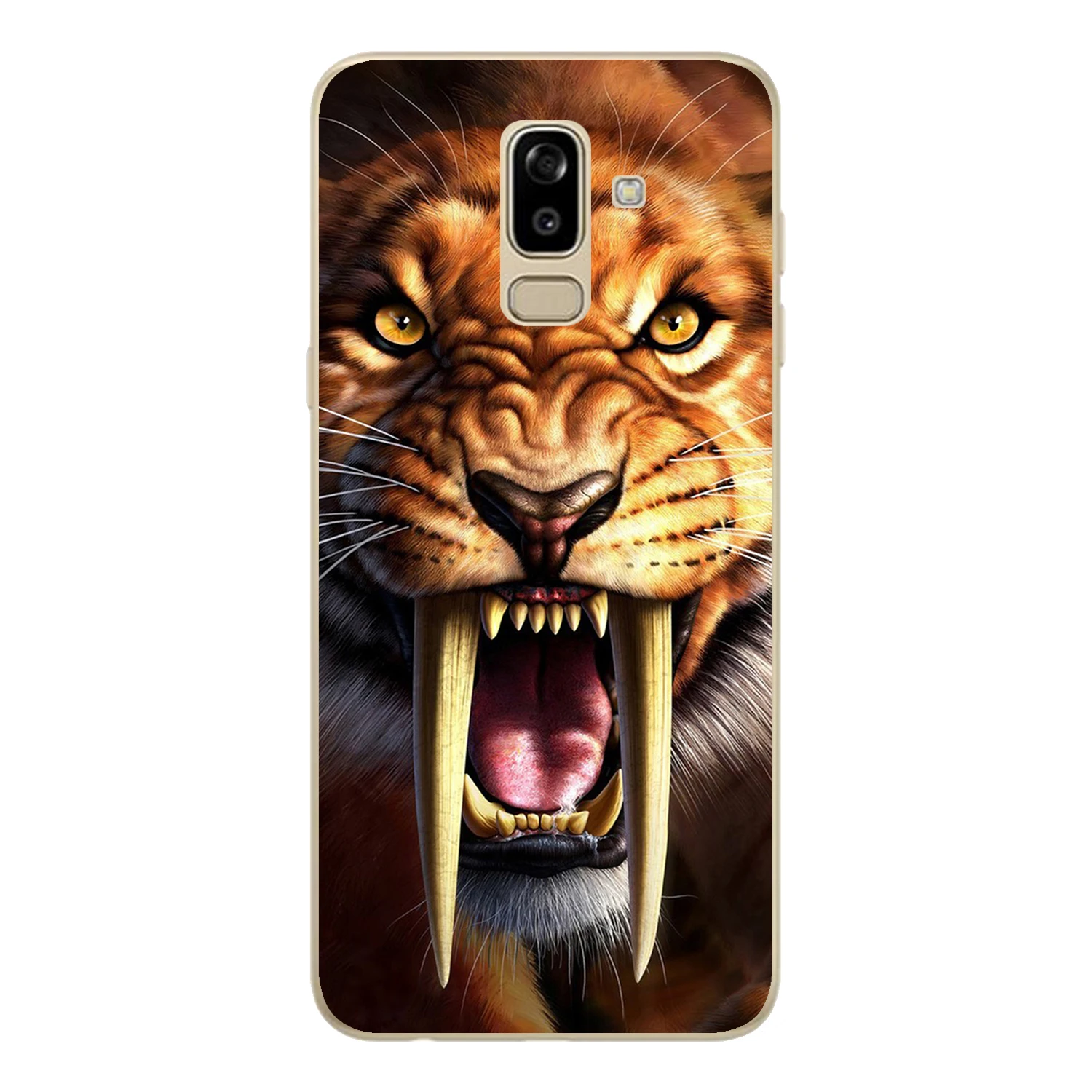For Samsung Galaxy J3 J5 J7 2017 J4 J6 J8 2018 Case Cover EU Version Soft TPU Silicone Cool Animal Printed Protect Phone Shell |