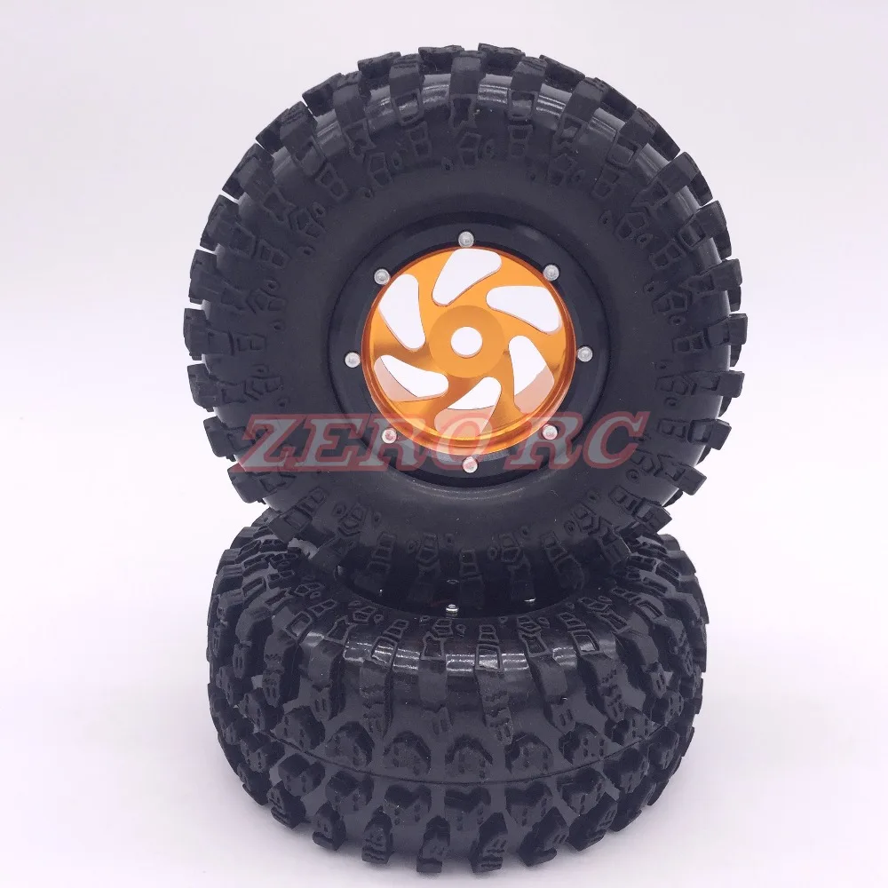 1/10 Scale грузовик 2 &quotалюминиевые колеса диски с Роком шины для Радиоуправляемая