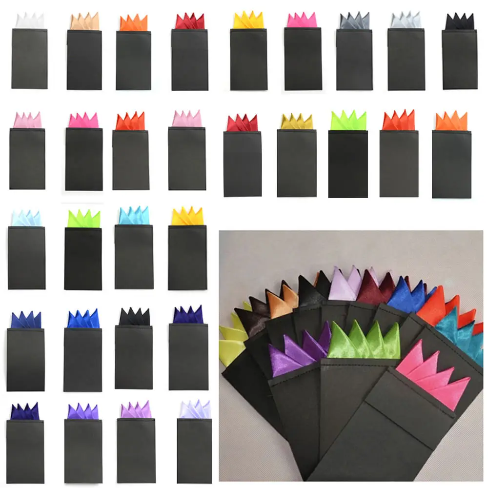 Мужской Классический 4 Складки предварительный складной карманный квадратный