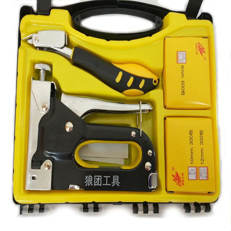 Штапельный пистолет для ногтей с съемником штапельного удаления и степлер