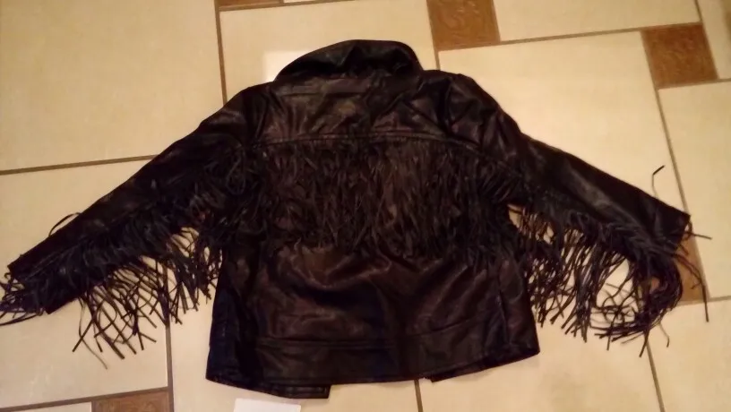 Куртка из искусственной кожи для девочек возрастом от 2 до 7 лет весенне осеннее