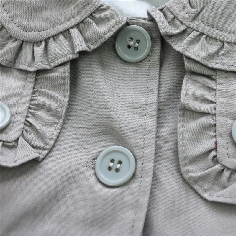 Осенне-зимний плащ для маленьких девочек ветрозащитное Пальто Куртка с