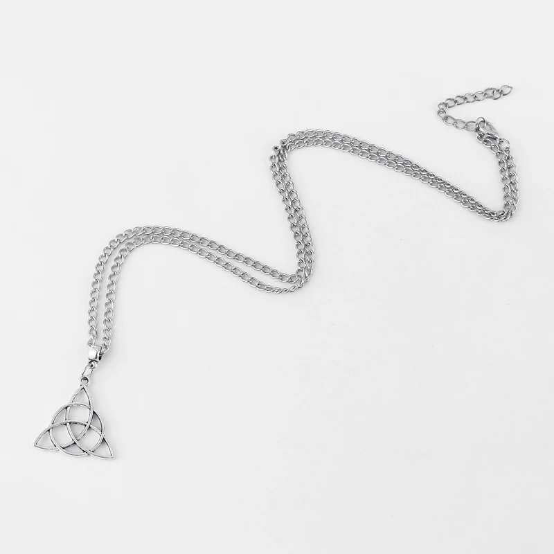 1PCS Abstract Keltic Knot Triangle Pagan Charm Pendant Link Chain Necklace Choker | Украшения и аксессуары