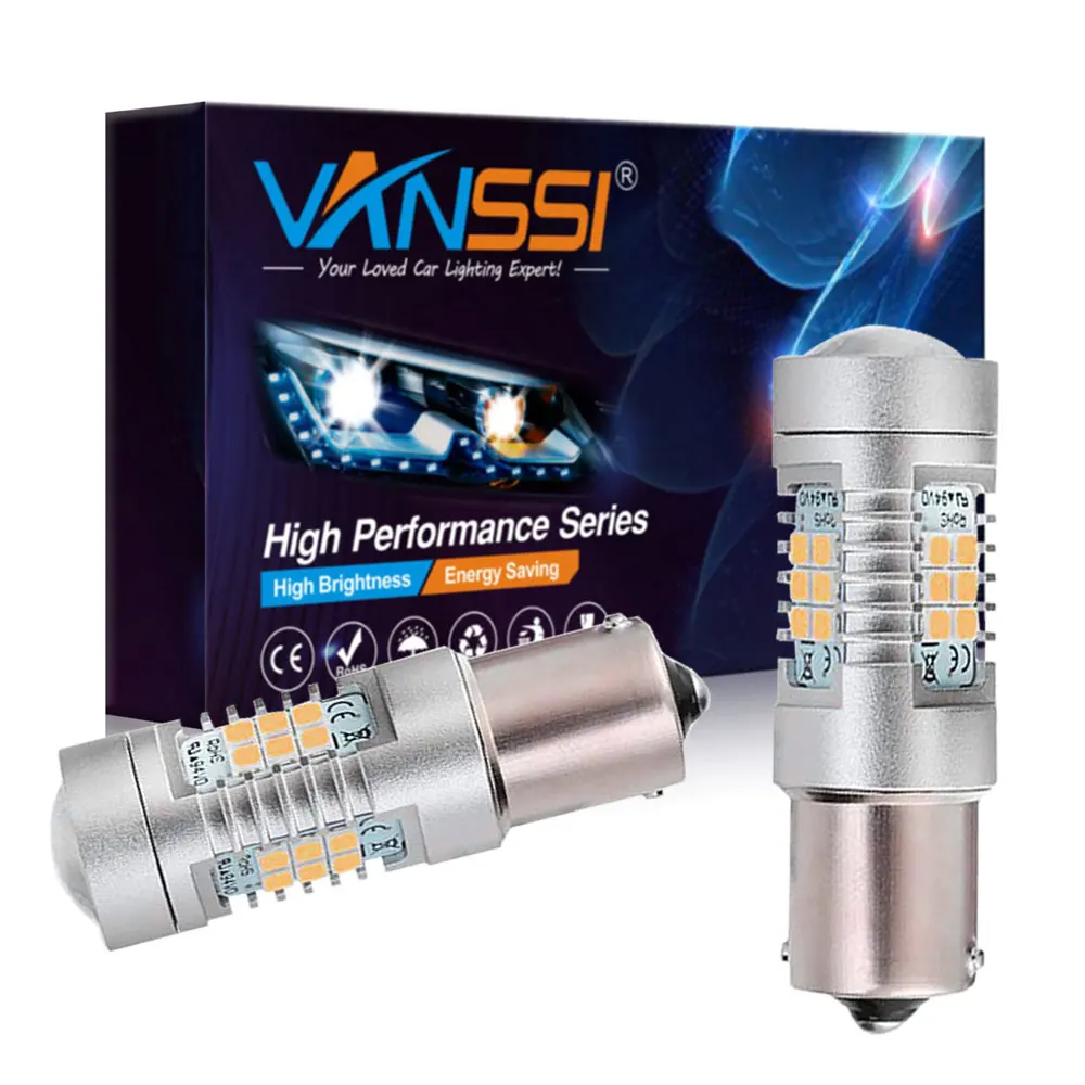 VANSSI 2 шт. супер яркие 1260lm Bau15s 7507 PY21W светодиодный лампы 21 SMD 2835 Chipsets Blinker сигнала