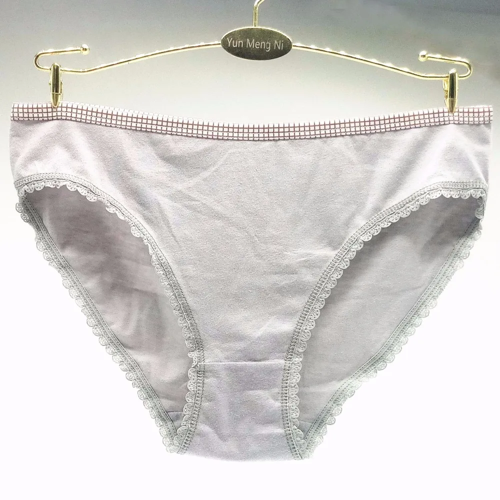 Партия 12 шт. женское нижнее белье хлопковые клетчатые сексуальные трусики брифы