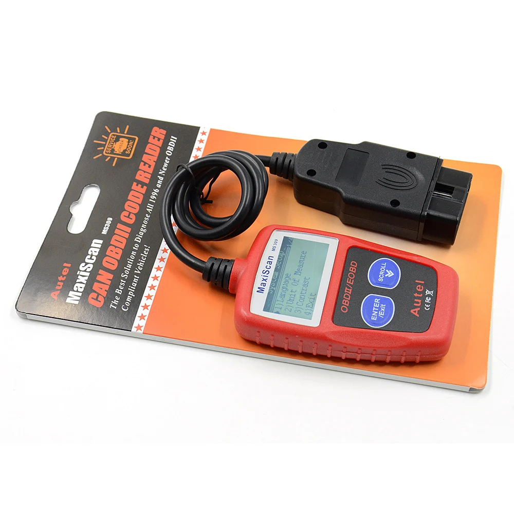 2019 OBD2 MaxiScan MS309 CAN BUS считыватель кодов EOBD OBD II диагностический инструмент KW806 PK OM121
