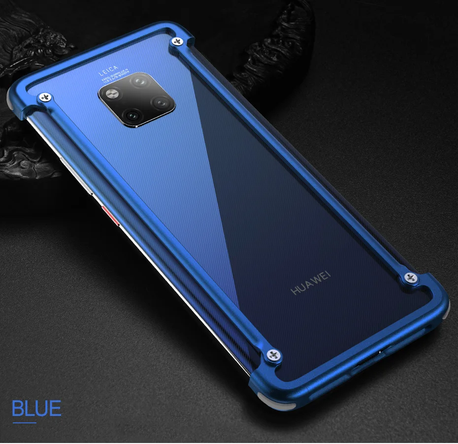 OATSBASF подушка безопасности металлический бампер чехол для huawei mate 20 pro RS чехол индивидуальный металлический чехол для huawei mate 20X360 градусов чехол