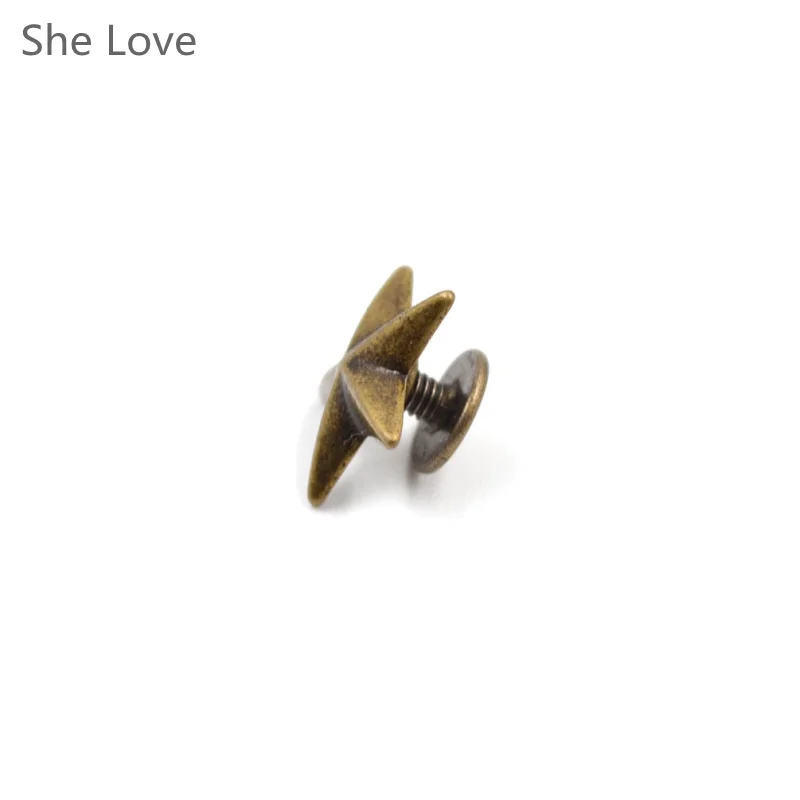 10 шт. металлическая звездочка заклепка в стиле панк шипы для кожевенного ремесла