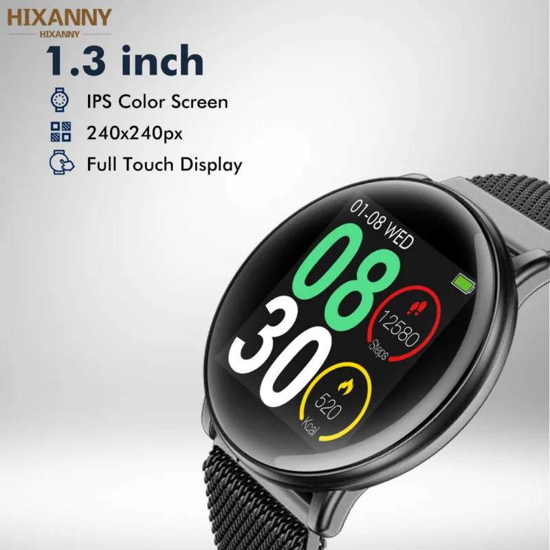 Uwatch2 Смарт-часы для Andriod IOS 1 33 'полный сенсорный экран IP67 25 дней в режиме ожидания