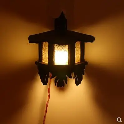 

Настенная лампа из цельной древесины Юго-Восточной Азии стиль освещение коридора отеля бра кантри Средиземноморский люстра