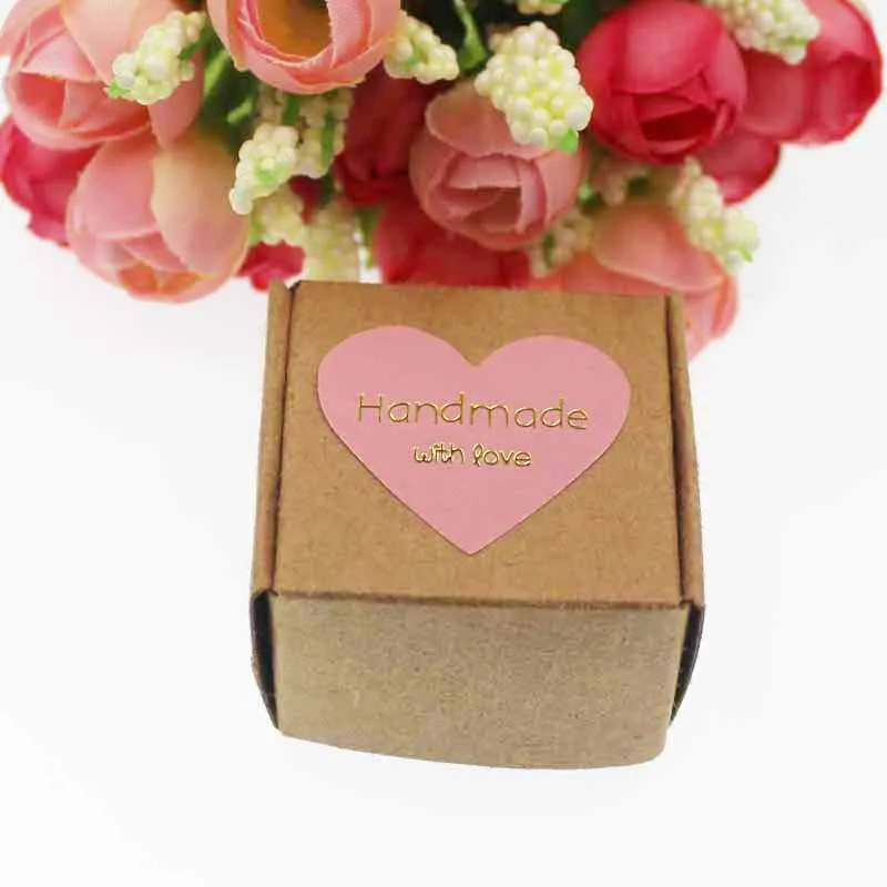 50 шт крафт/Белый/Черный Маленький милый мыльница Подарочная коробка конфетная