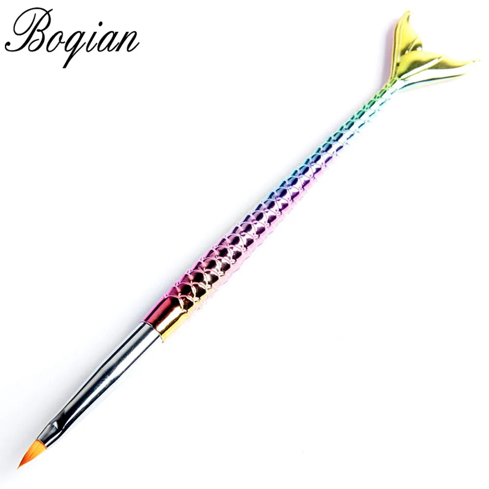 BQAN 5Style Mermaid Honeycomb Handle Nail Art Acrylic UV Gel Extension Brush Flower Design Drawing Painting Pen Set G | Красота и