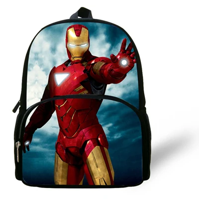 712B473 12 дюймов Прохладный Marvel Мстители школьные сумки рюкзак Детский мультфильм Ironman печати мешок для мальчиков девочек - Цвет: 712B473