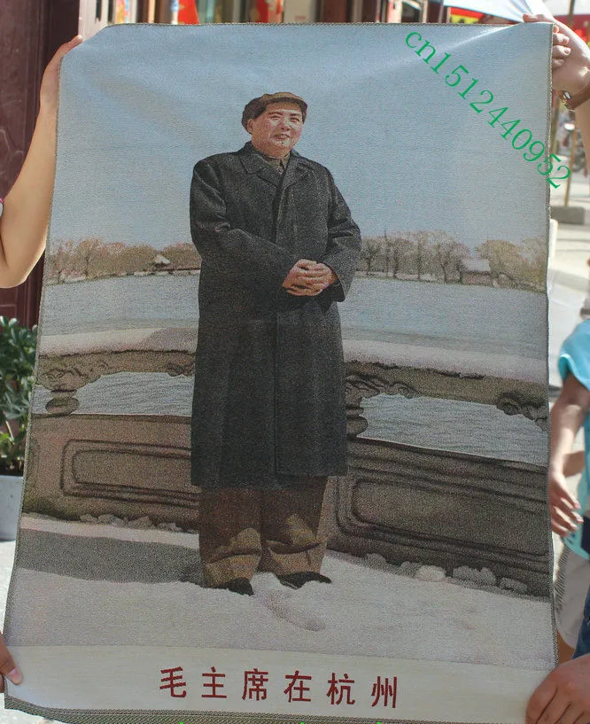 

Chinese Silk embroidery Mao ZeDong Chairman In HangZhou Tangka Painting Mural .